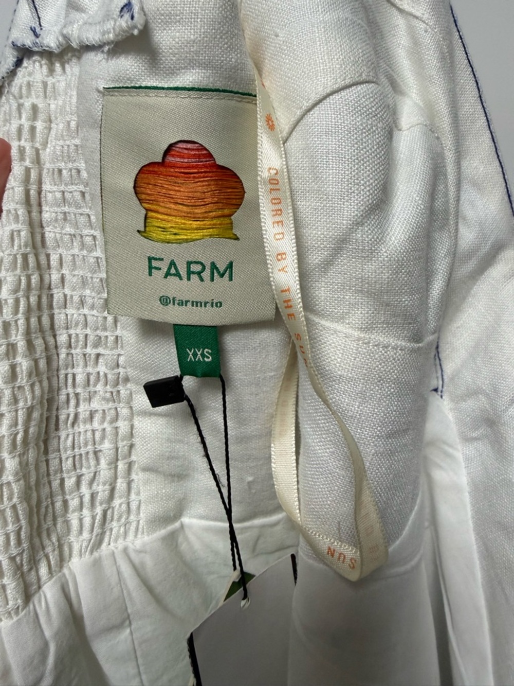 FARM Rio Floral Cascade Linen Dress XXS - Picture 7 of 7